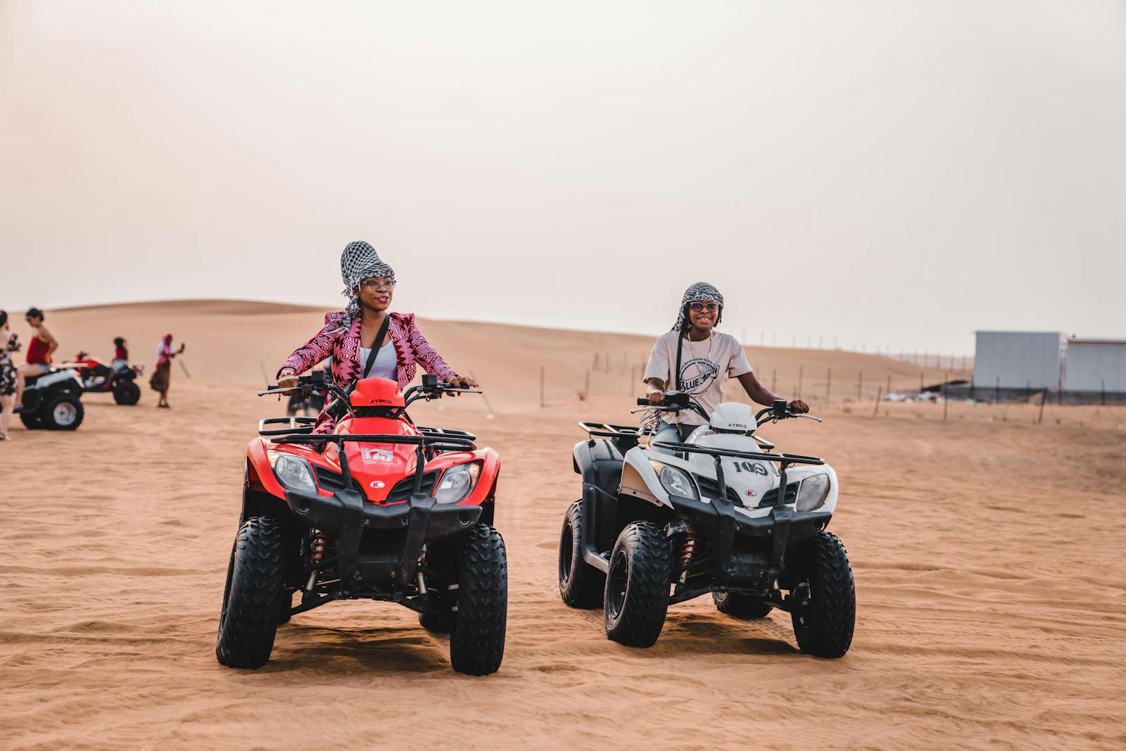 Enjoy an exciting desert adventure riding quads with family fun and thrill.